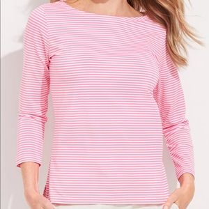 NWT VINEYARD VINES Striped Sankaty Boatneck Top-2X